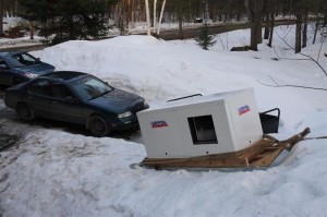 3 ton horizontal forced air and hydronic GSHP. Winter delivery