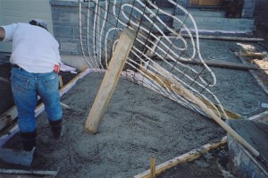 Ice and snow melt walkway