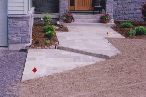 Ice and snow melt walkway